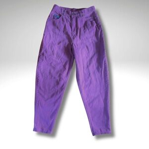 VTG Paris Sport Club Authentic Purple 100% Cotton High Rise Jeans